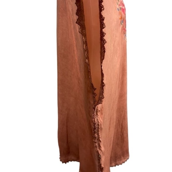 Andree by Unit rust color kimono styled top with embroidery size 1X - Picture 4 of 9